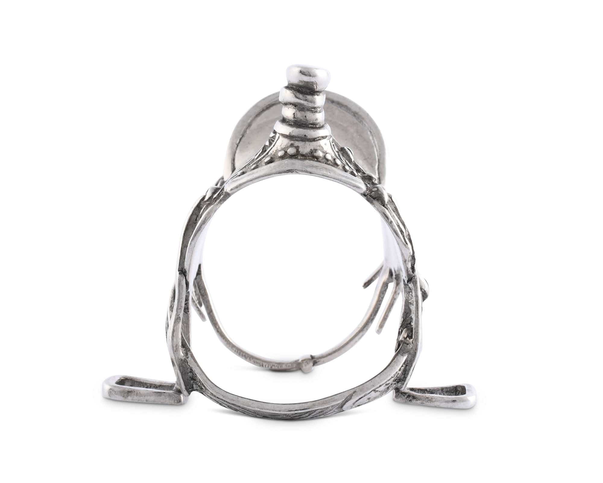 Vagabond House Western Frontier Pewter Cowboy Saddle Napkin Ring