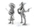 Vagabond House Western Frontier Pewter Cowpoke Couple Salt & Pepper Set