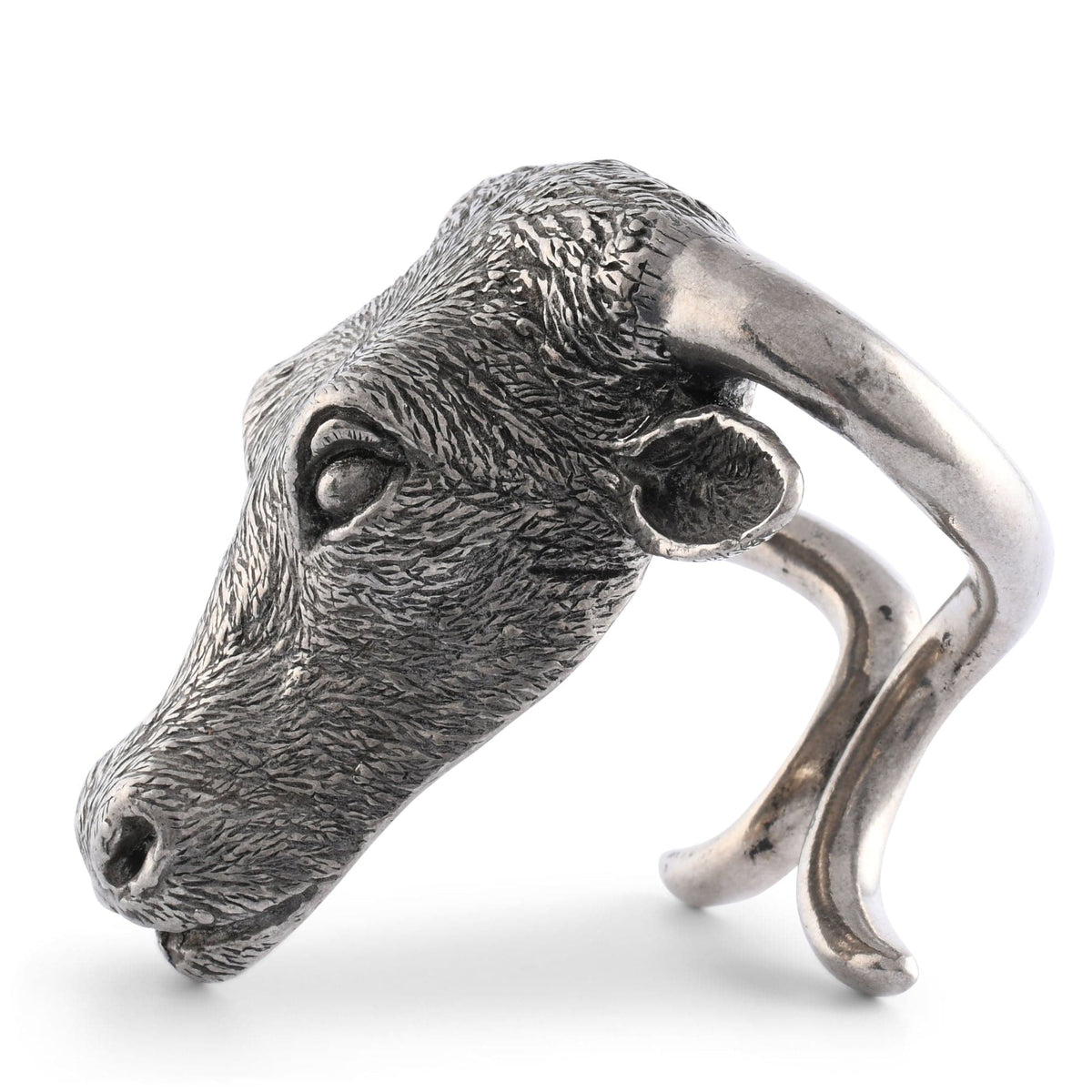 Vagabond House Western Frontier Pewter Steer Head Napkin Ring