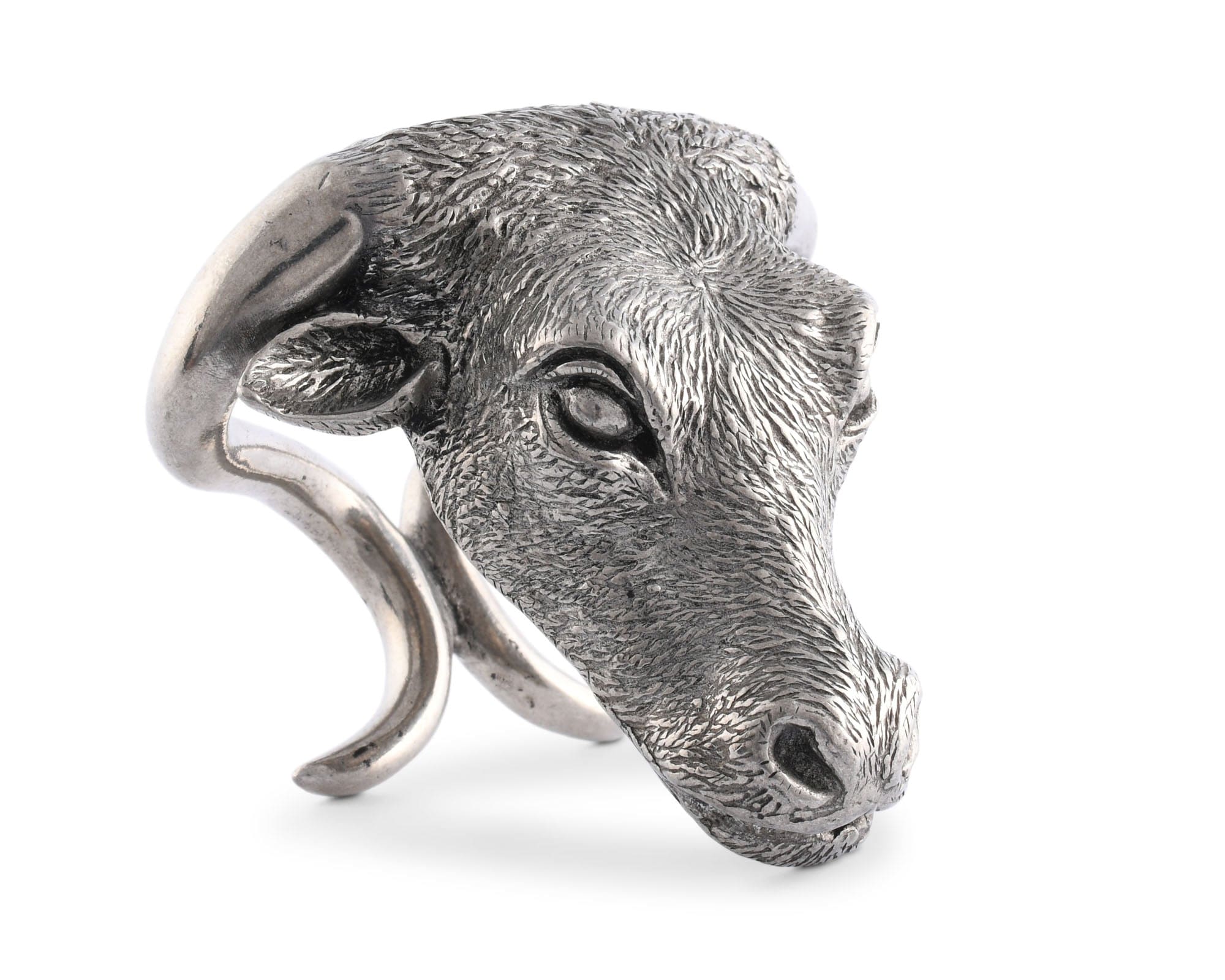 Vagabond House Western Frontier Pewter Steer Head Napkin Ring