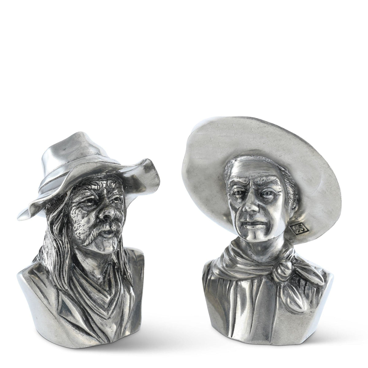 Vagabond House Western Frontier The Bandit and the Ranger Salt and Pepper Set