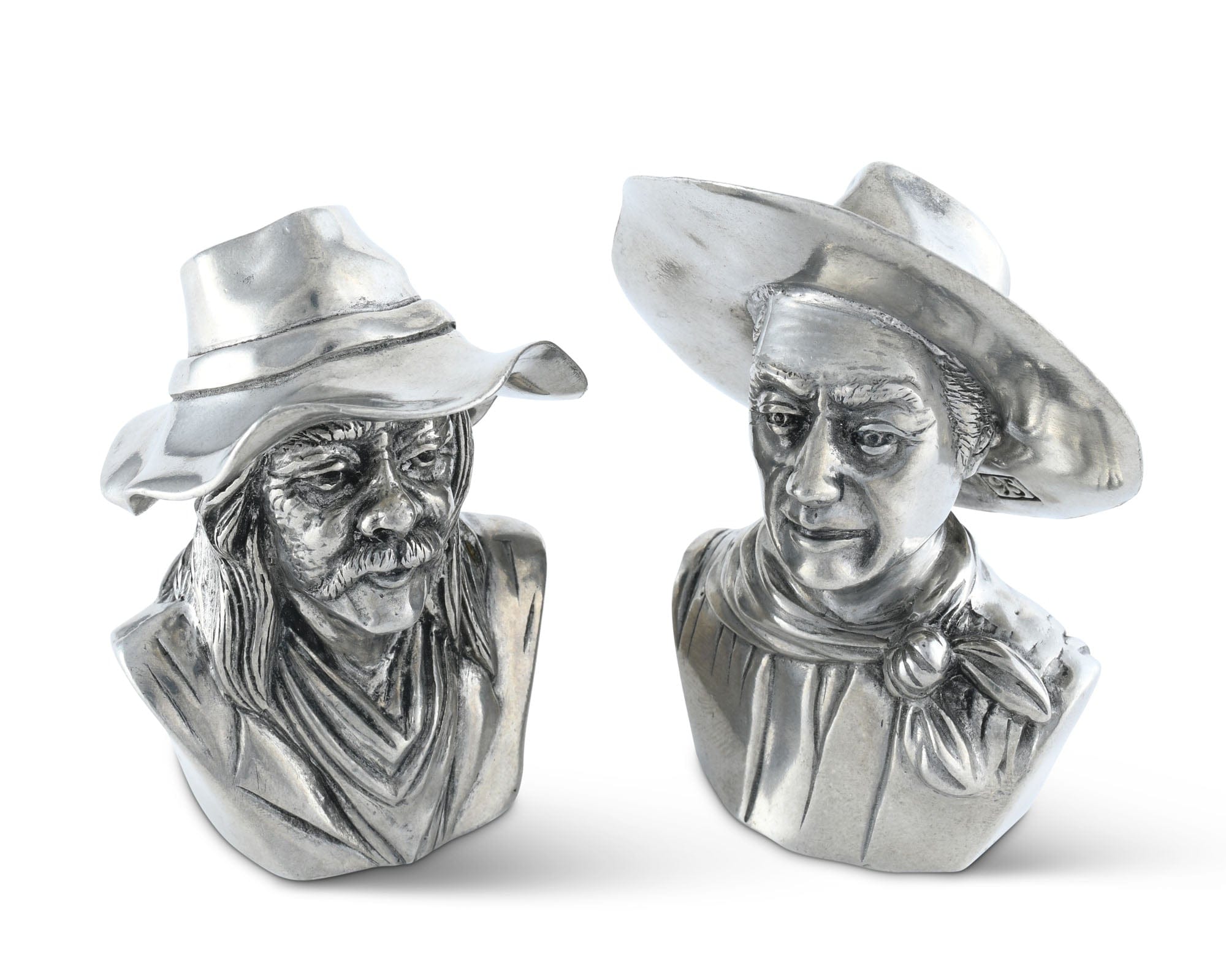 Vagabond House Western Frontier The Bandit and the Ranger Salt and Pepper Set