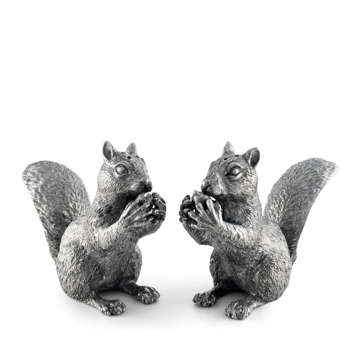 Vagabond House Woodland Creatures Pewter Squirrels Salt &amp; Pepper Set