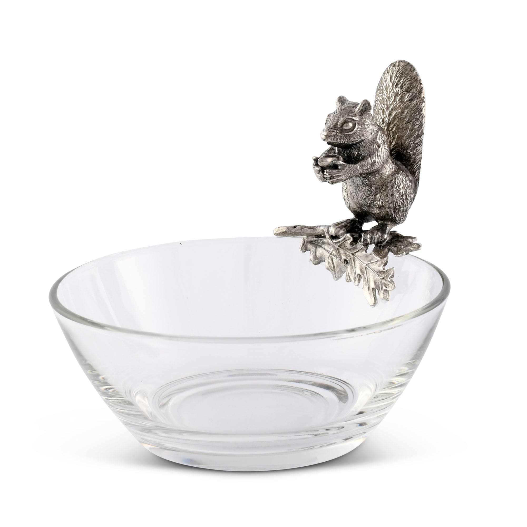 Vagabond House Woodland Creatures Squirrel Glass Nut Bowl