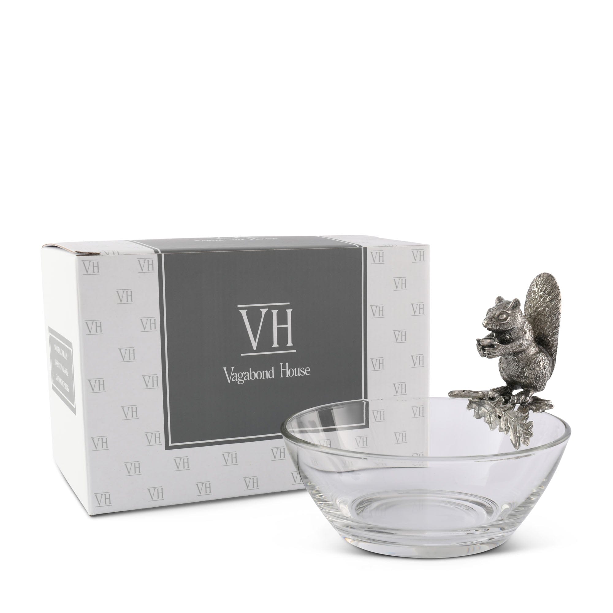 Vagabond House Woodland Creatures Squirrel Glass Nut Bowl